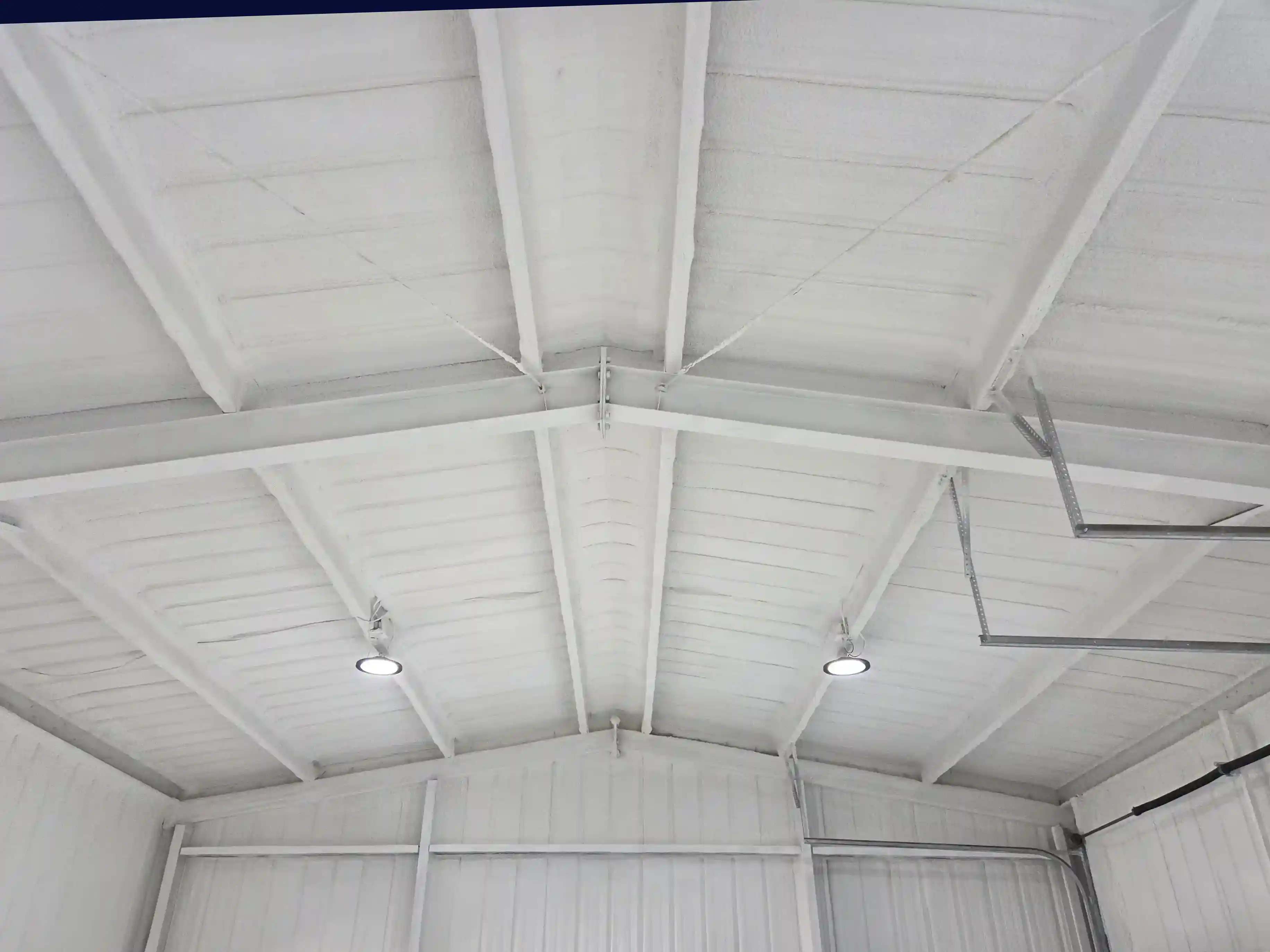 Professional spray foam insulation team at work